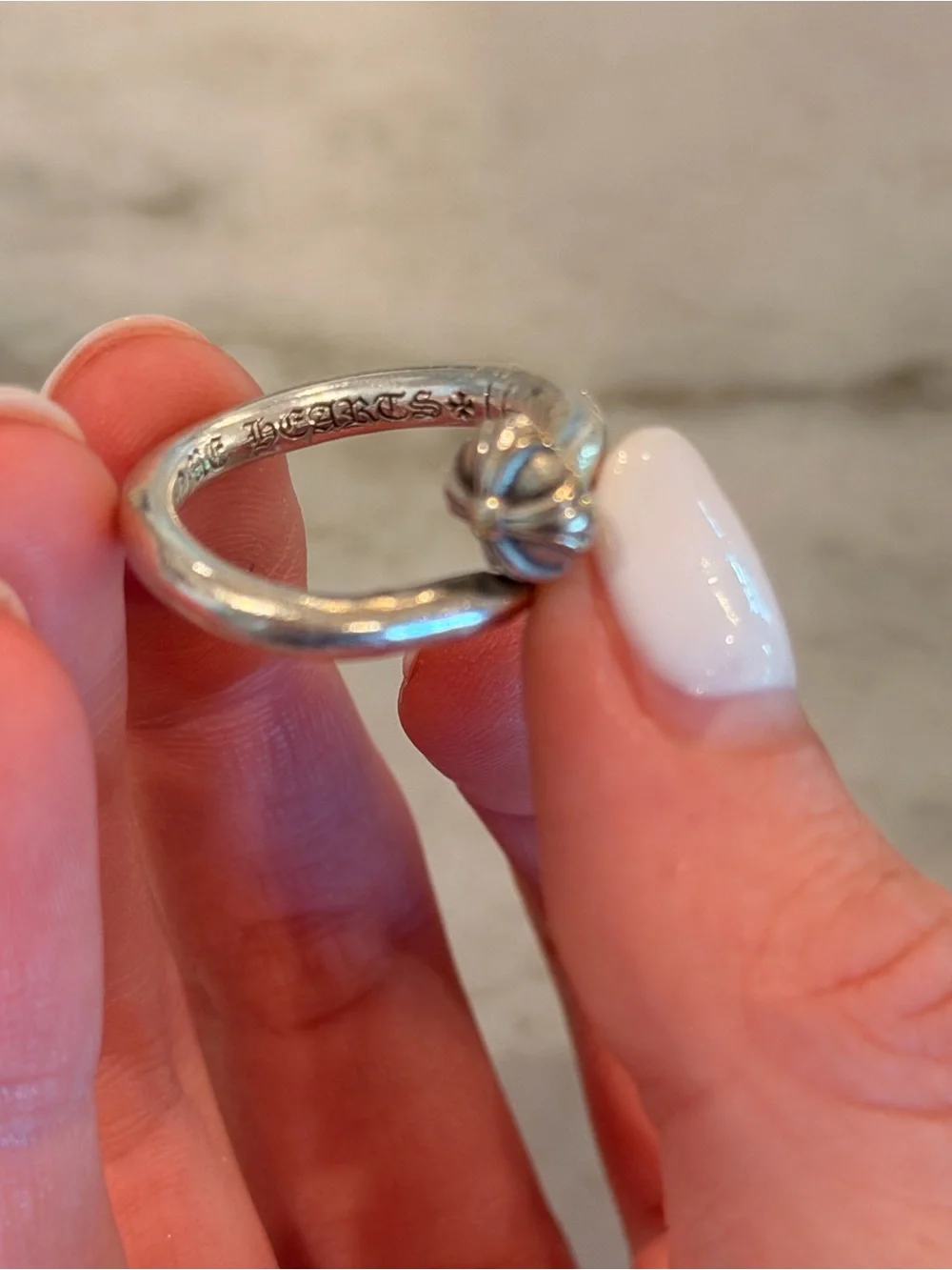 Chrome Hearts Forever Nail Ring Sterling Silver Size 6